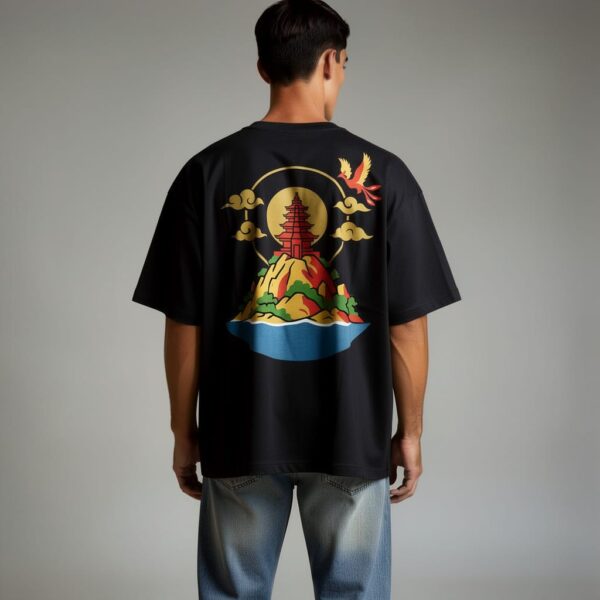 T-Shirt Ren Light Phoenix Prosperity Tee – Black