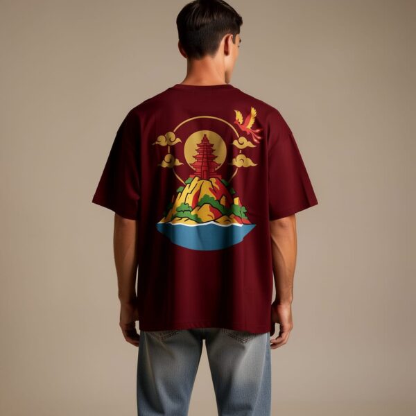 T-Shirt Ren Light Phoenix Prosperity Tee – Maroon