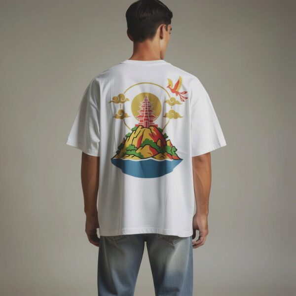 T-Shirt Ren Light Phoenix Prosperity Tee – White