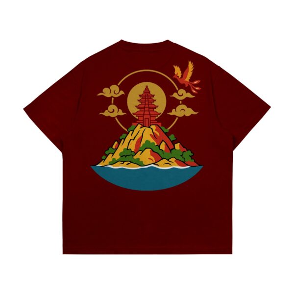 T-Shirt Ren Light Phoenix Prosperity Tee – Maroon